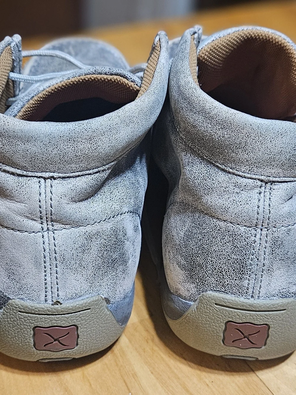 Twisted X Men's Suede Moc Toe Shoes in Light Gray